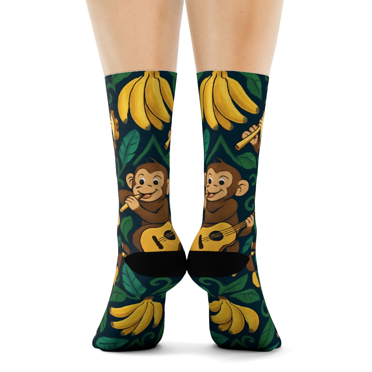 Vine Lattice With Ape Musicians custom crew socks