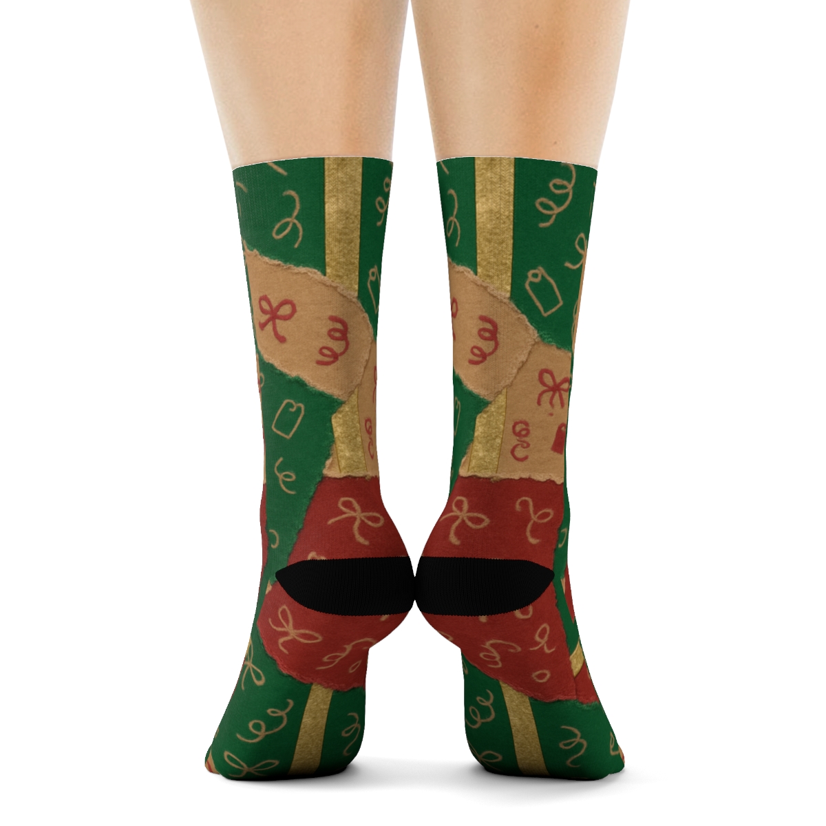 Nebula-Presents Wrap Collage stylish athletic crew socks