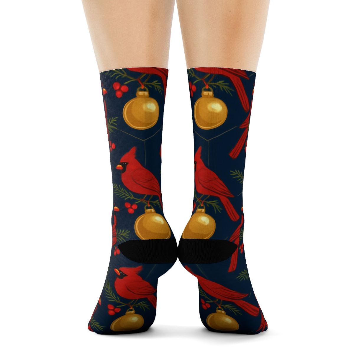Cardinal Ornament Tessellation custom crew socks