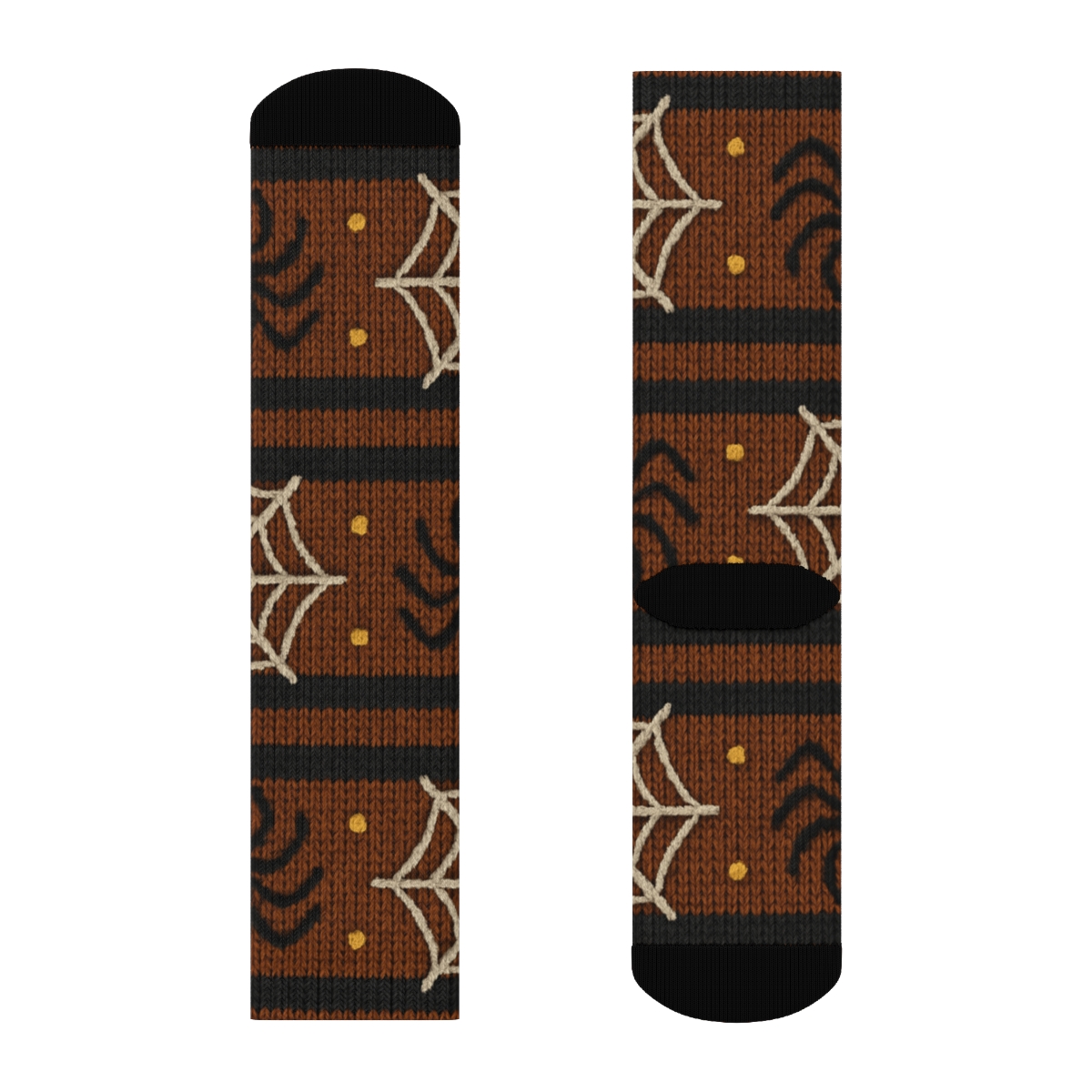 Knitted Illusion Spider Web Bands premium sports crew socks