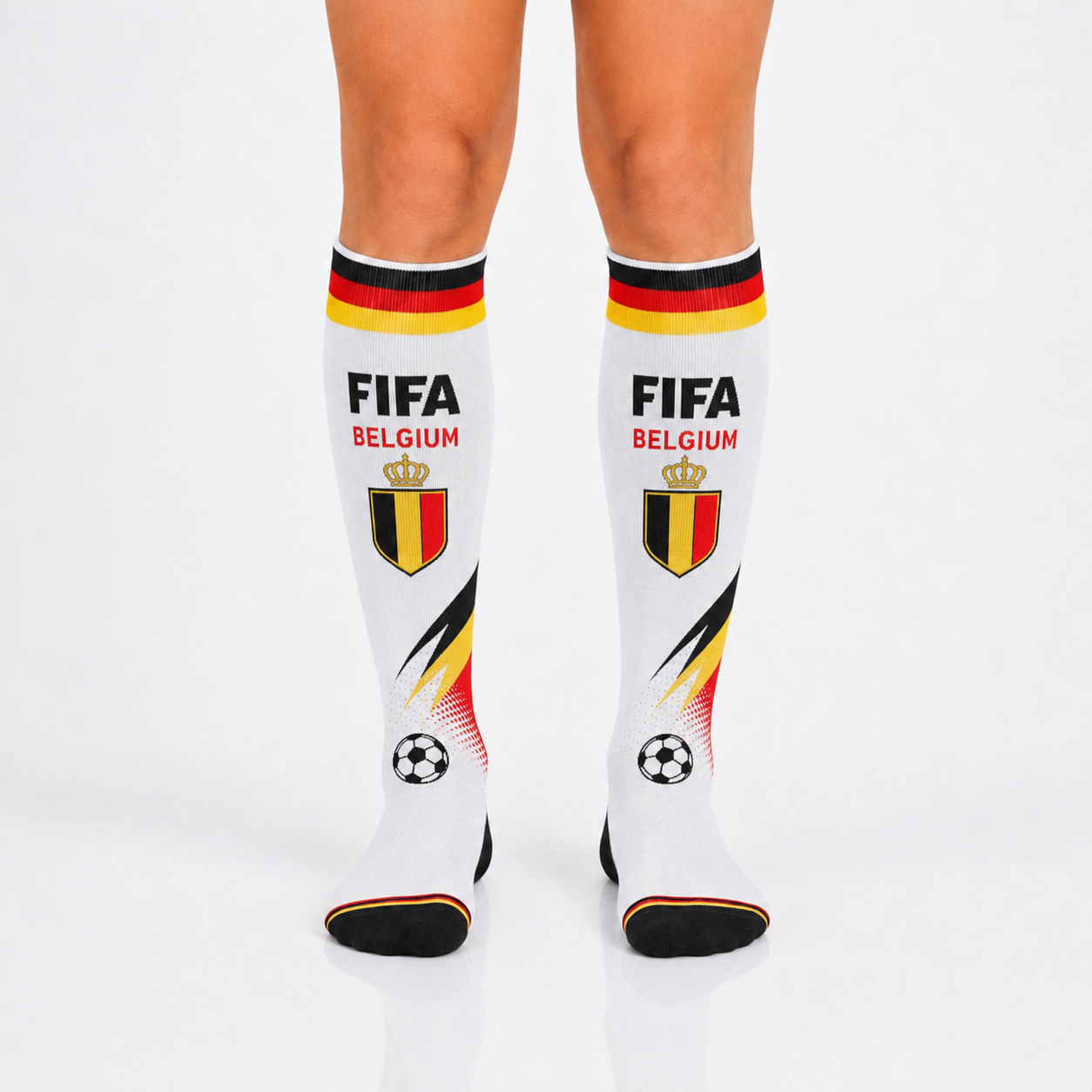 Unisex FIFA 2026 Belgium Soccer Fan Sports Themed Socks