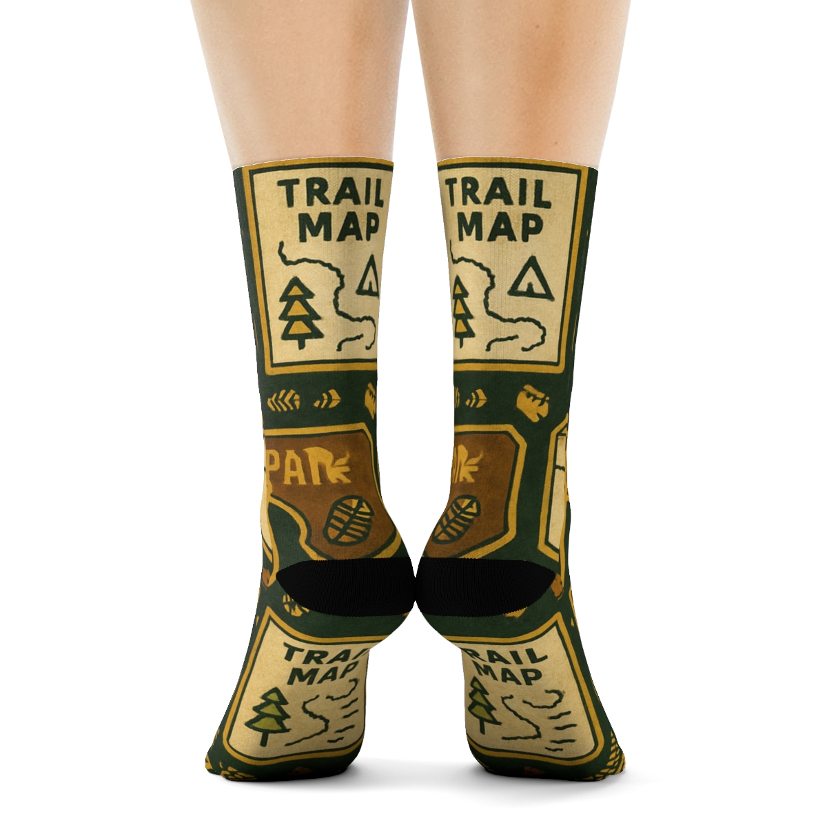 Vintage Trail Badge Medallions, Park Ranger Edition personalized crew socks