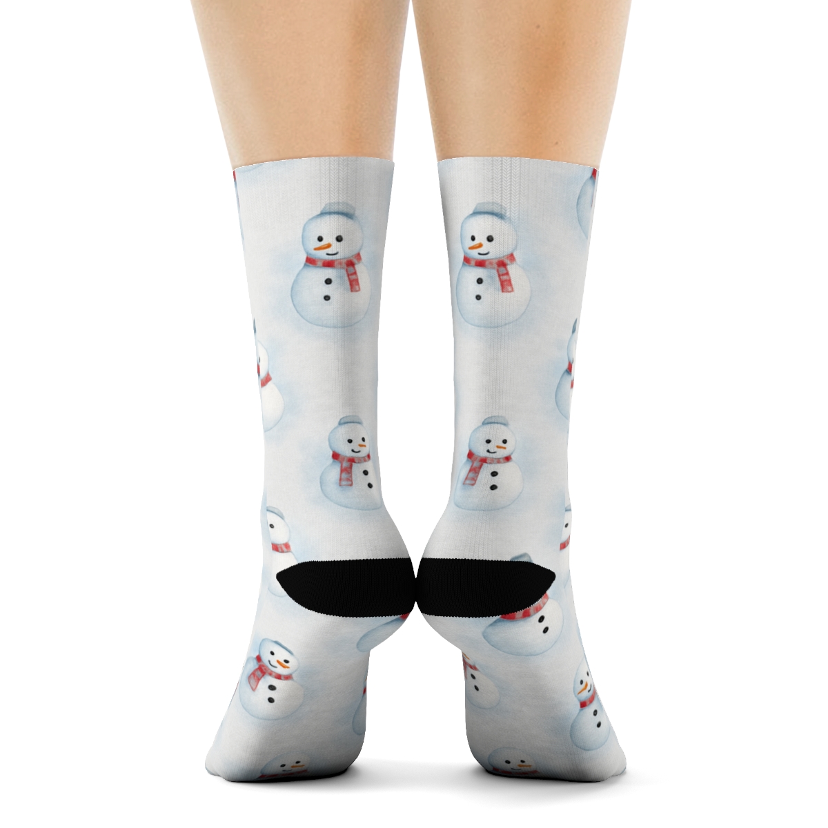 Snowman Trio Scatter, Xmas Edition premium sports crew socks