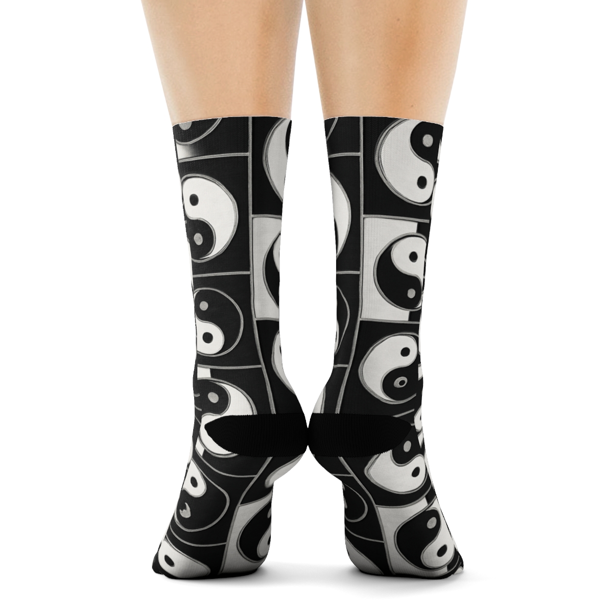 Silver Edge Taijitu Checkerband premium sports crew socks