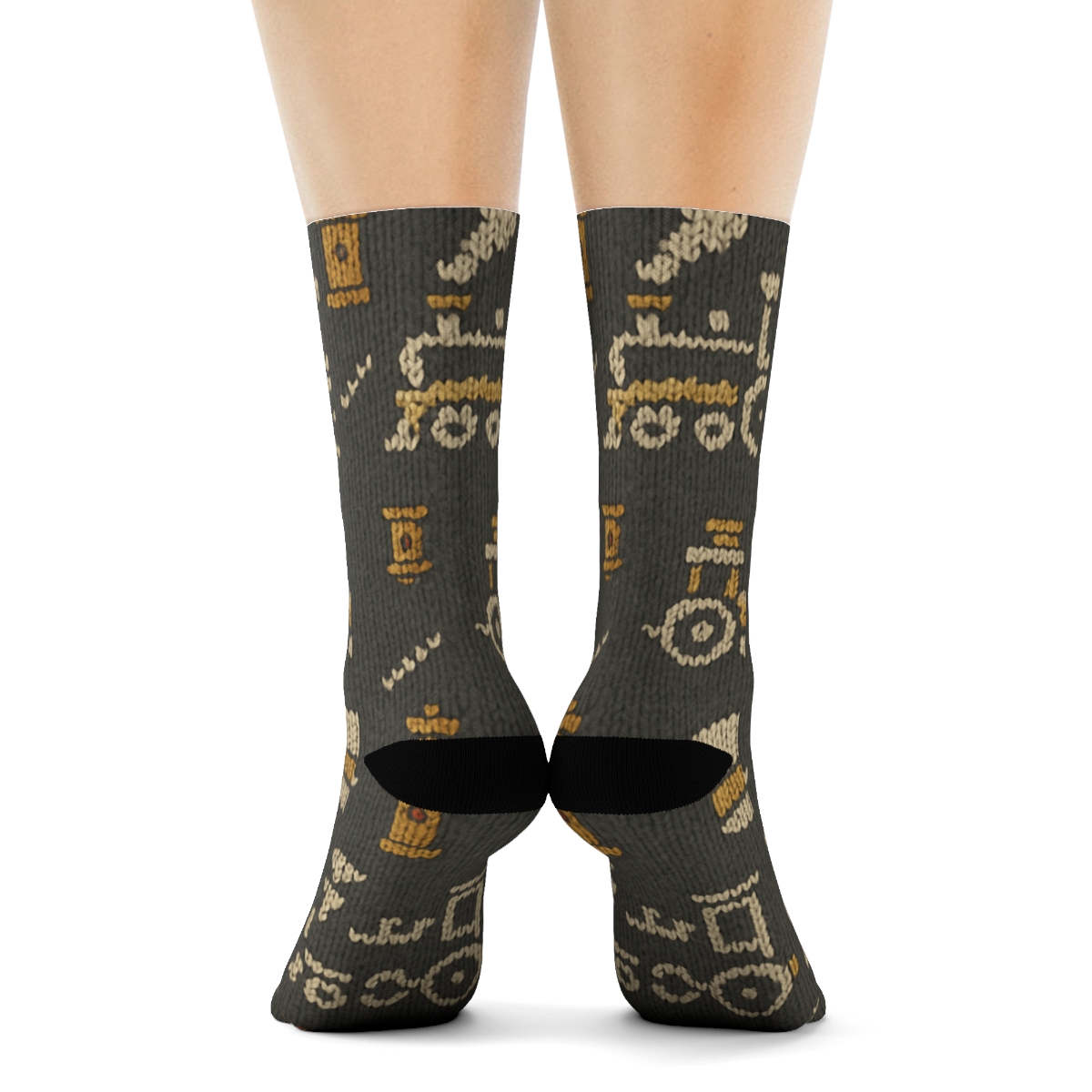 Knitted Rail Rhythm Train Conductor soft everyday crew socks