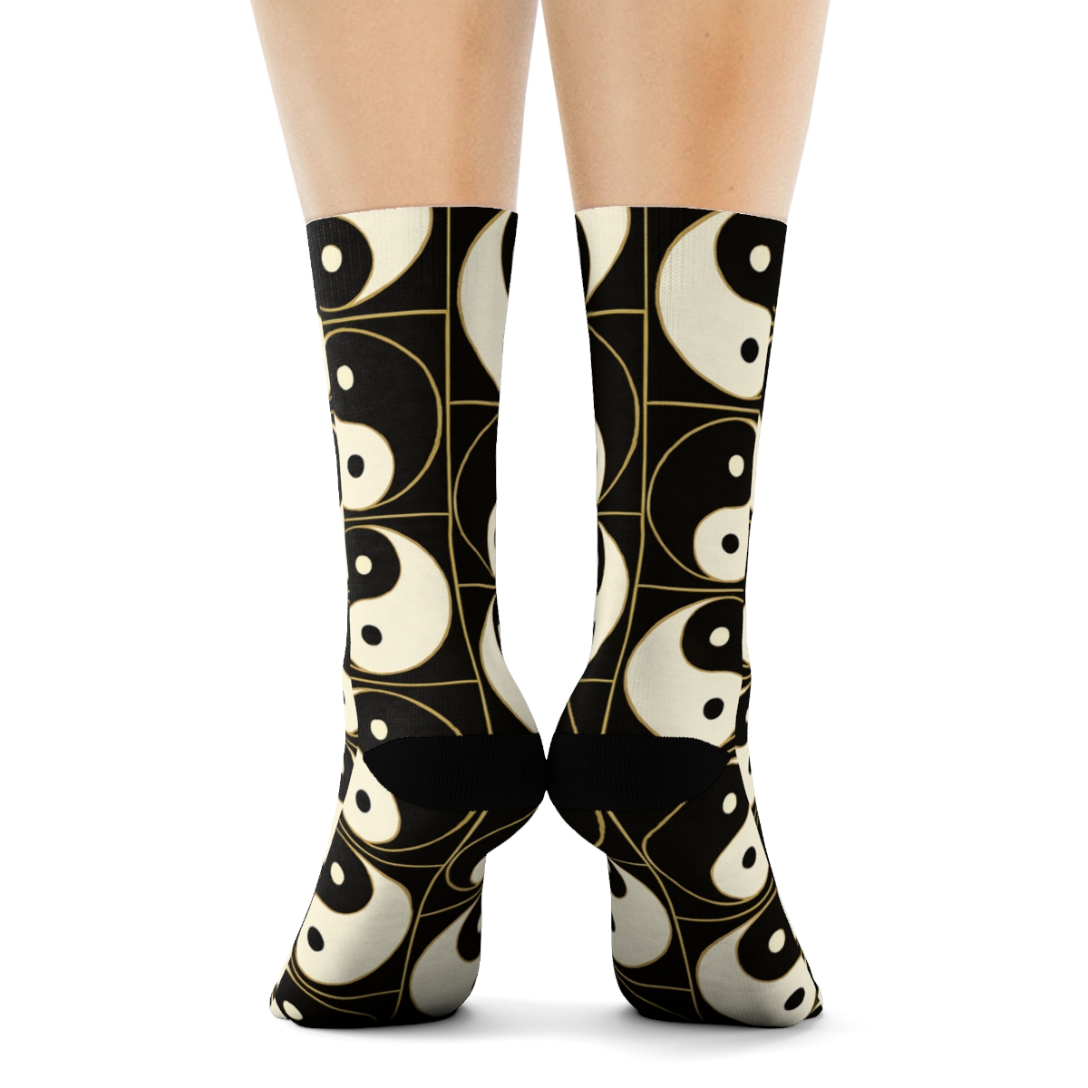 Taijitu Tessellated Grid premium sports crew socks