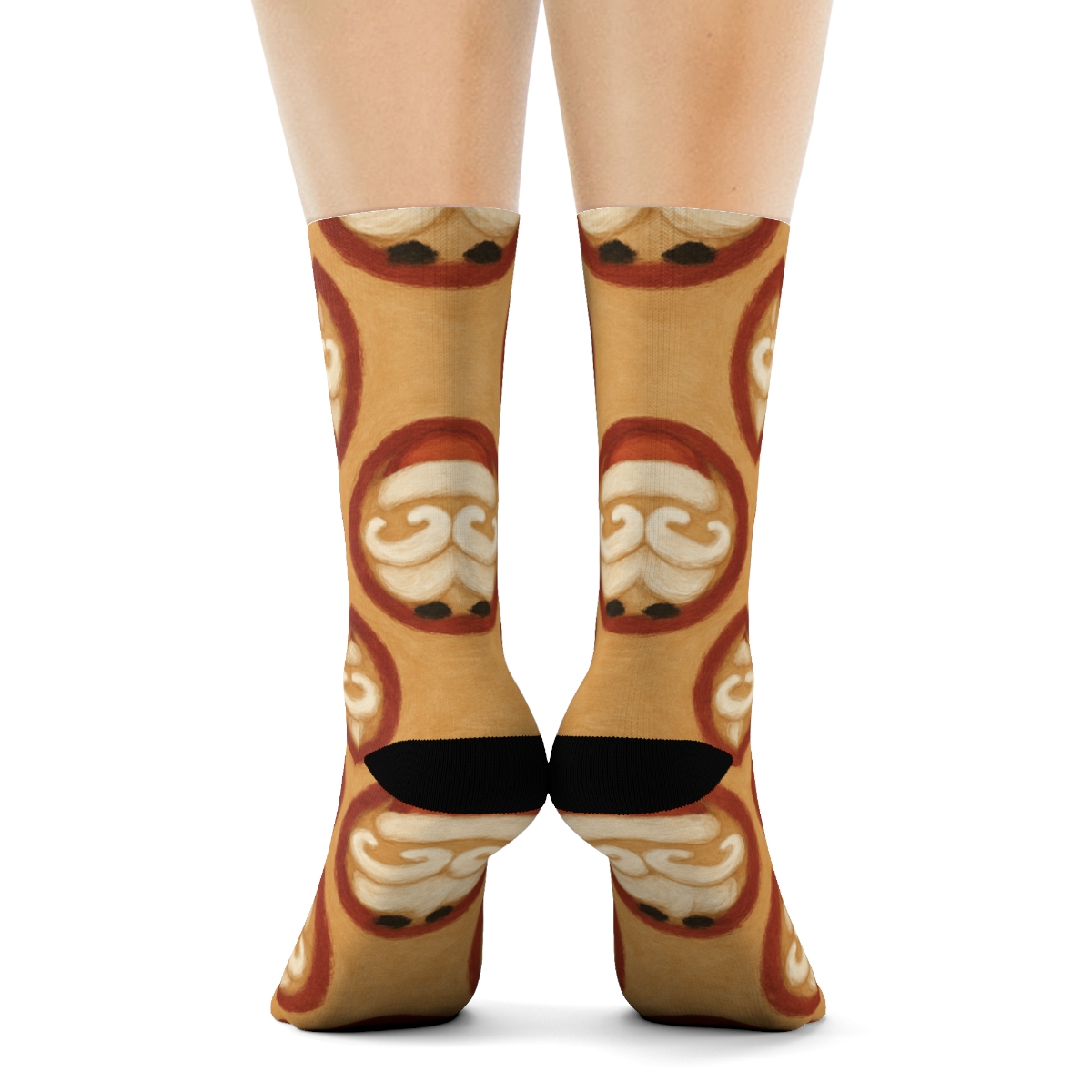 Mirrored Beard Medallions Santa Edition premium sports crew socks