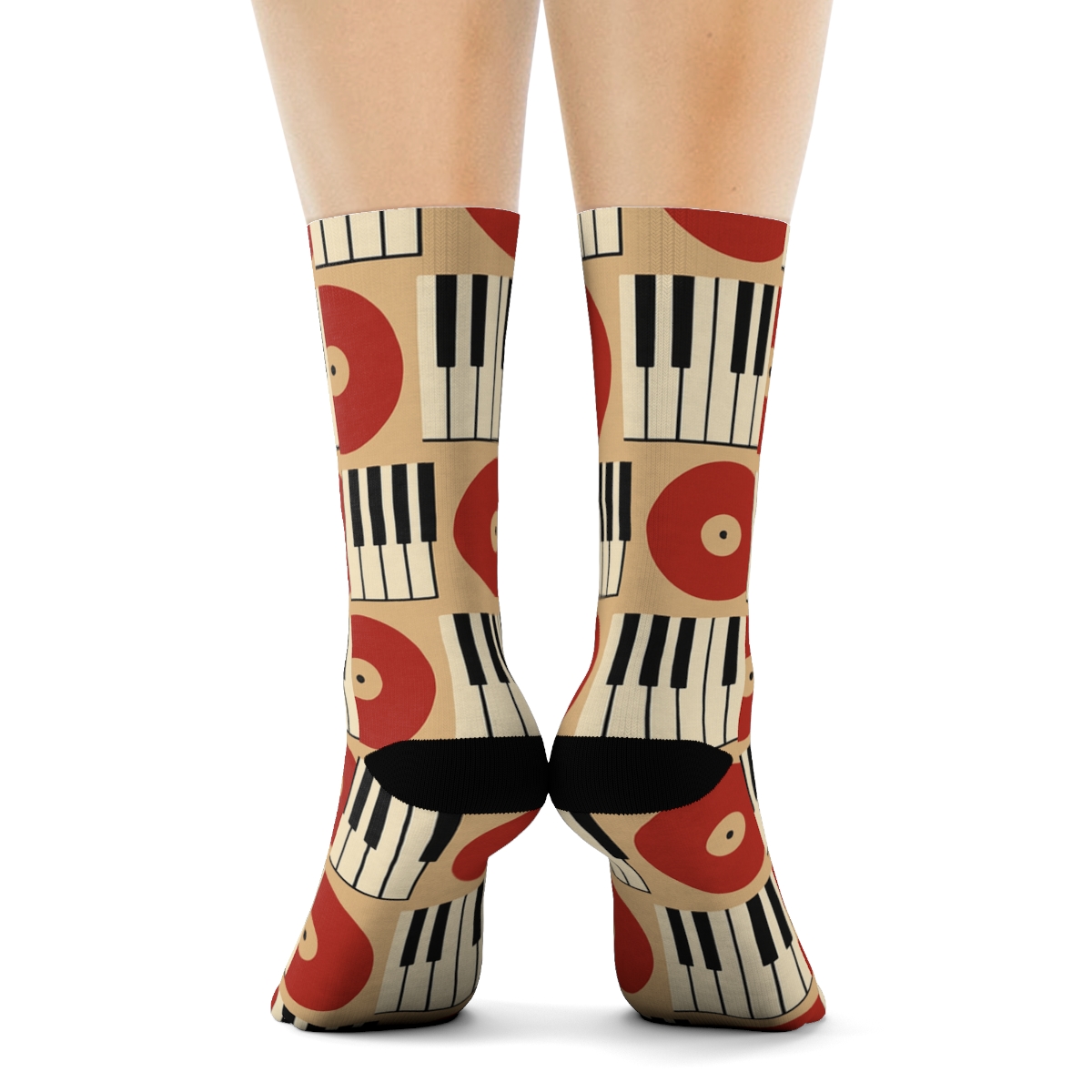 Stage Musician Mosaic Rhythm unique graphic crew socks
