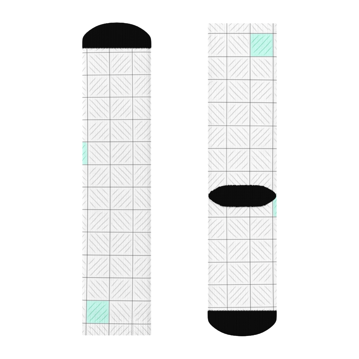 Soft Cross Hatch Blocks stylish athletic crew socks