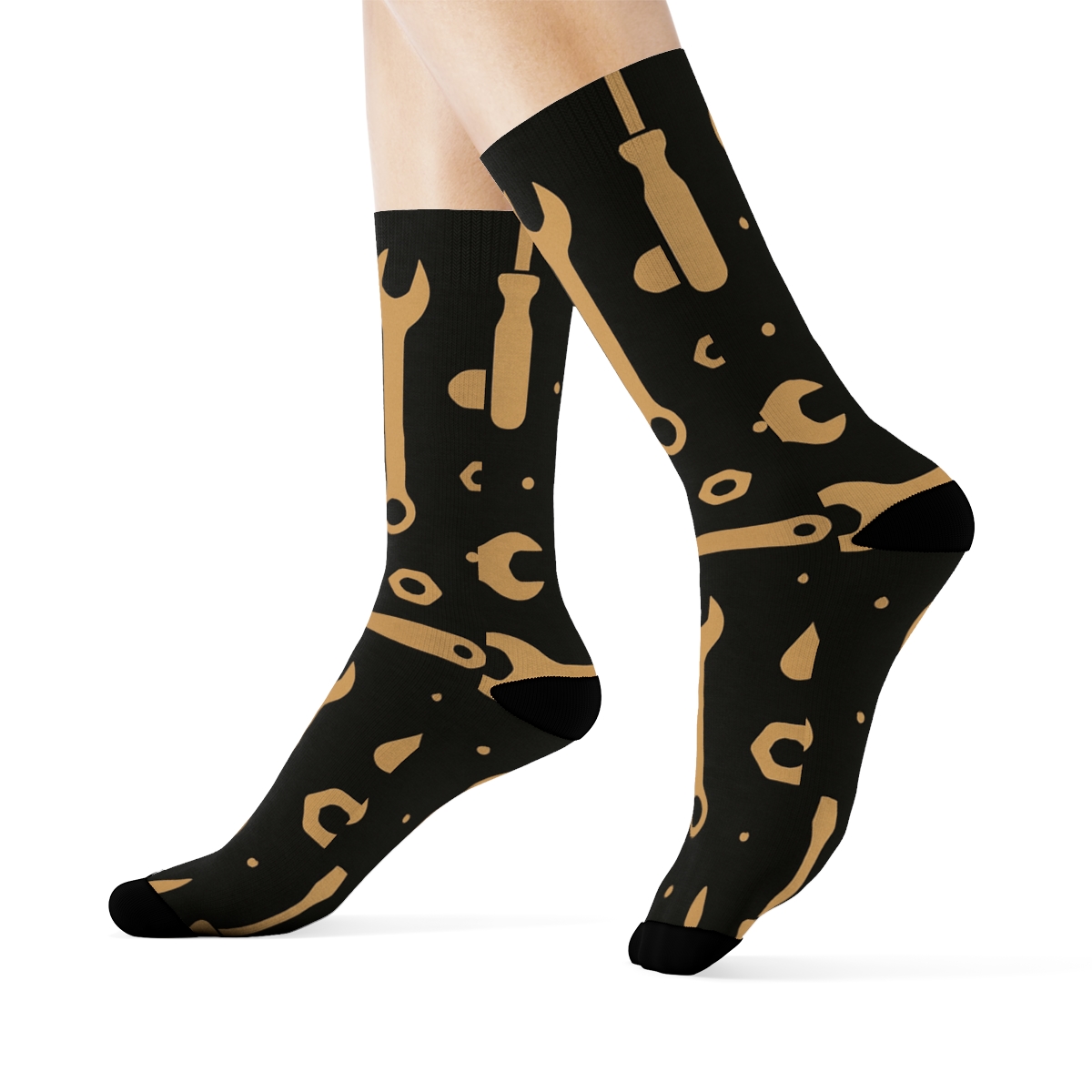 Copper Shop Tools Pattern Mechanic Edition comfortable cotton crew socks
