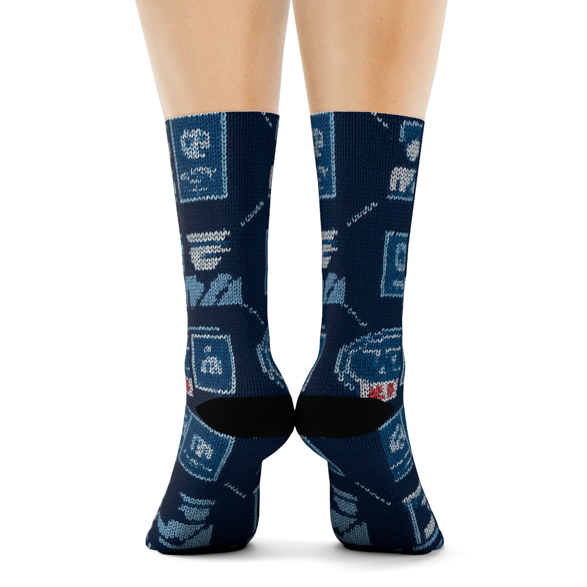Immigration Officer Passport Stamp Lattice personalized crew socks