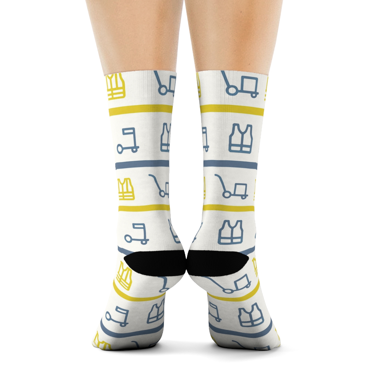 Pallet Jack Constellation Stripes Warehouse Worker stylish athletic crew socks