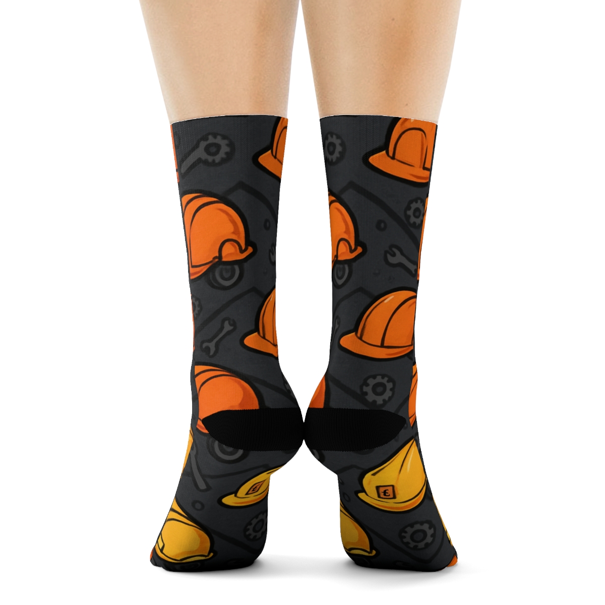 Chevron Safety Helmets In Machine Operator Style personalized crew socks