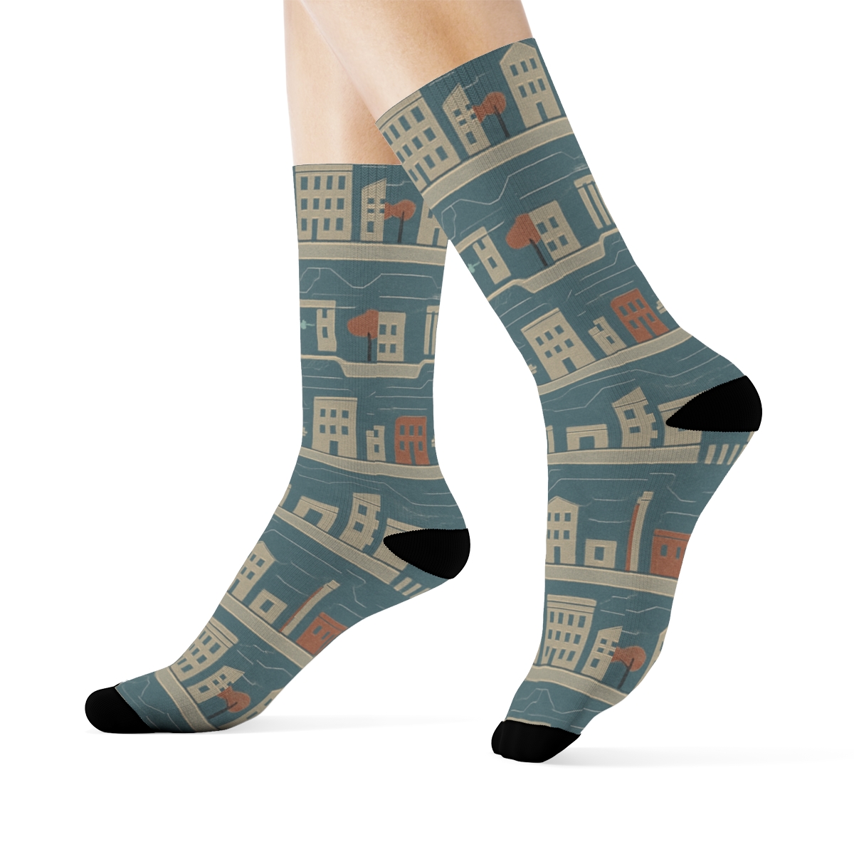 Skyline Bands With Urban Planner Rhythm premium sports crew socks