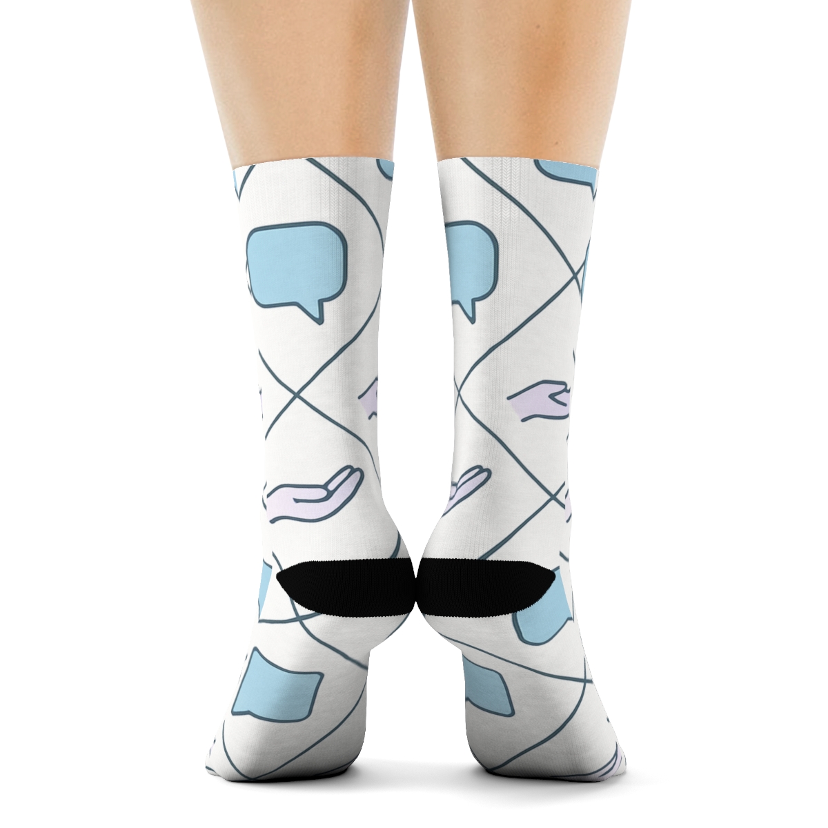 Notebook Lattice With Counselor Symbols soft everyday crew socks