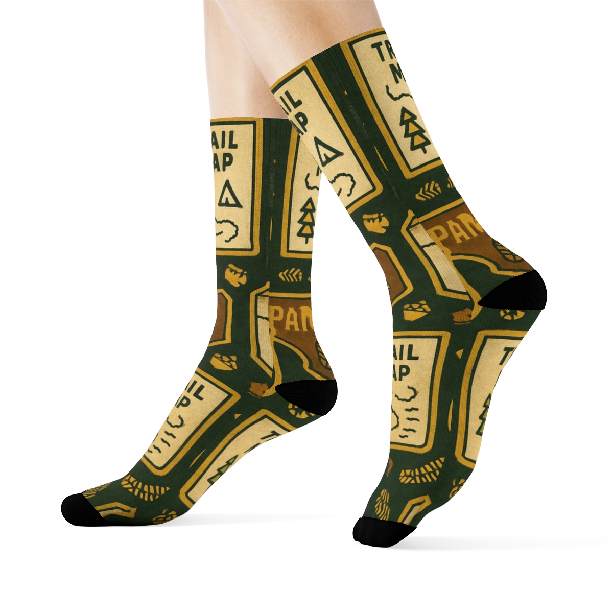 Vintage Trail Badge Medallions, Park Ranger Edition personalized crew socks
