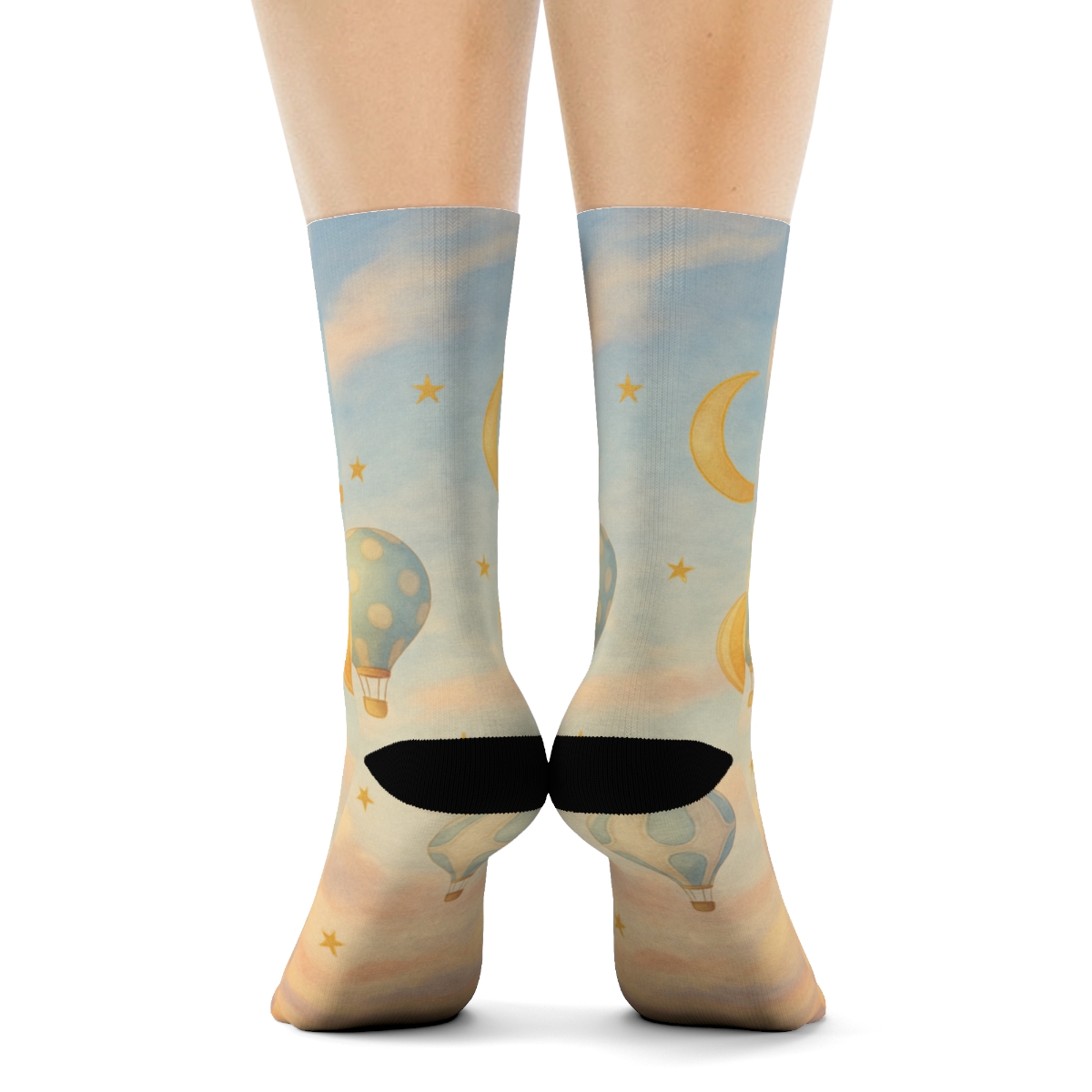 Hot Air Balloon Constellation Wrap custom crew socks