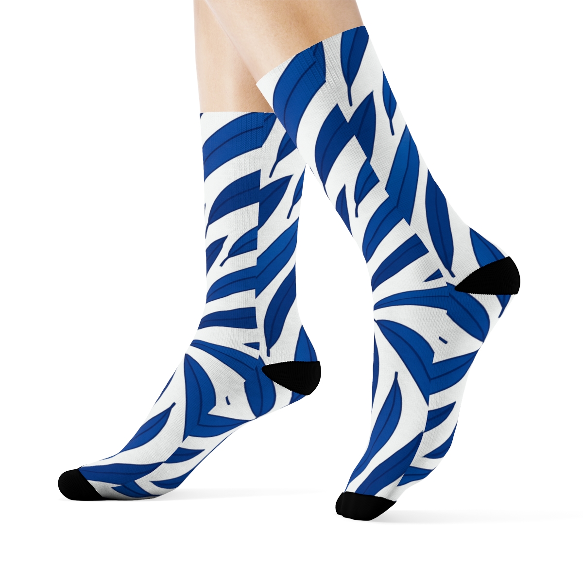 Feather Arc Rhythm With Blue Jays Accent premium sports crew socks