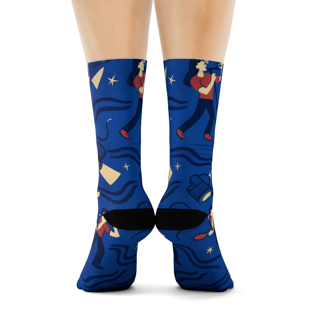 Festival Stagewrap Musician Pattern trendy patterned crew socks