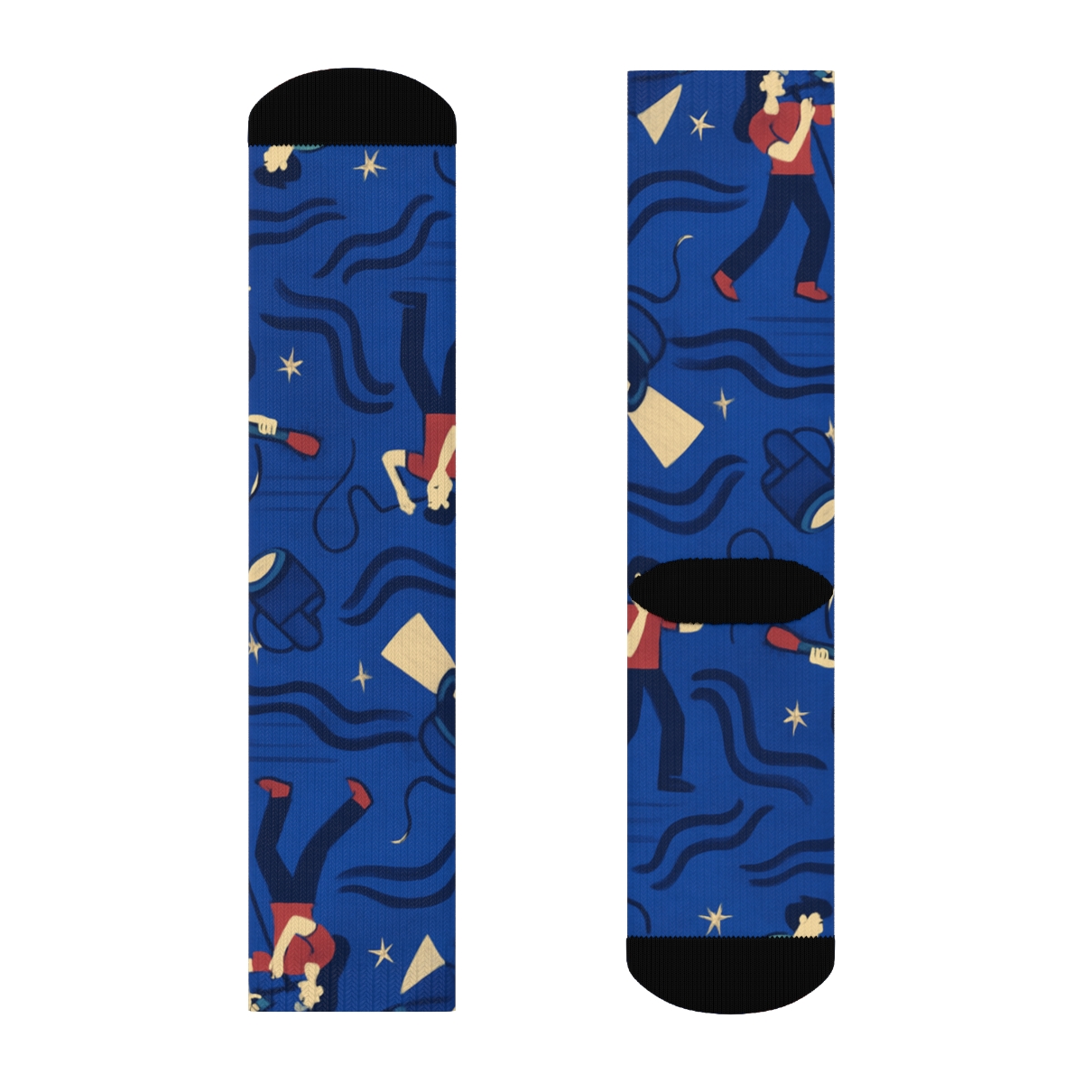 Festival Stagewrap Musician Pattern trendy patterned crew socks