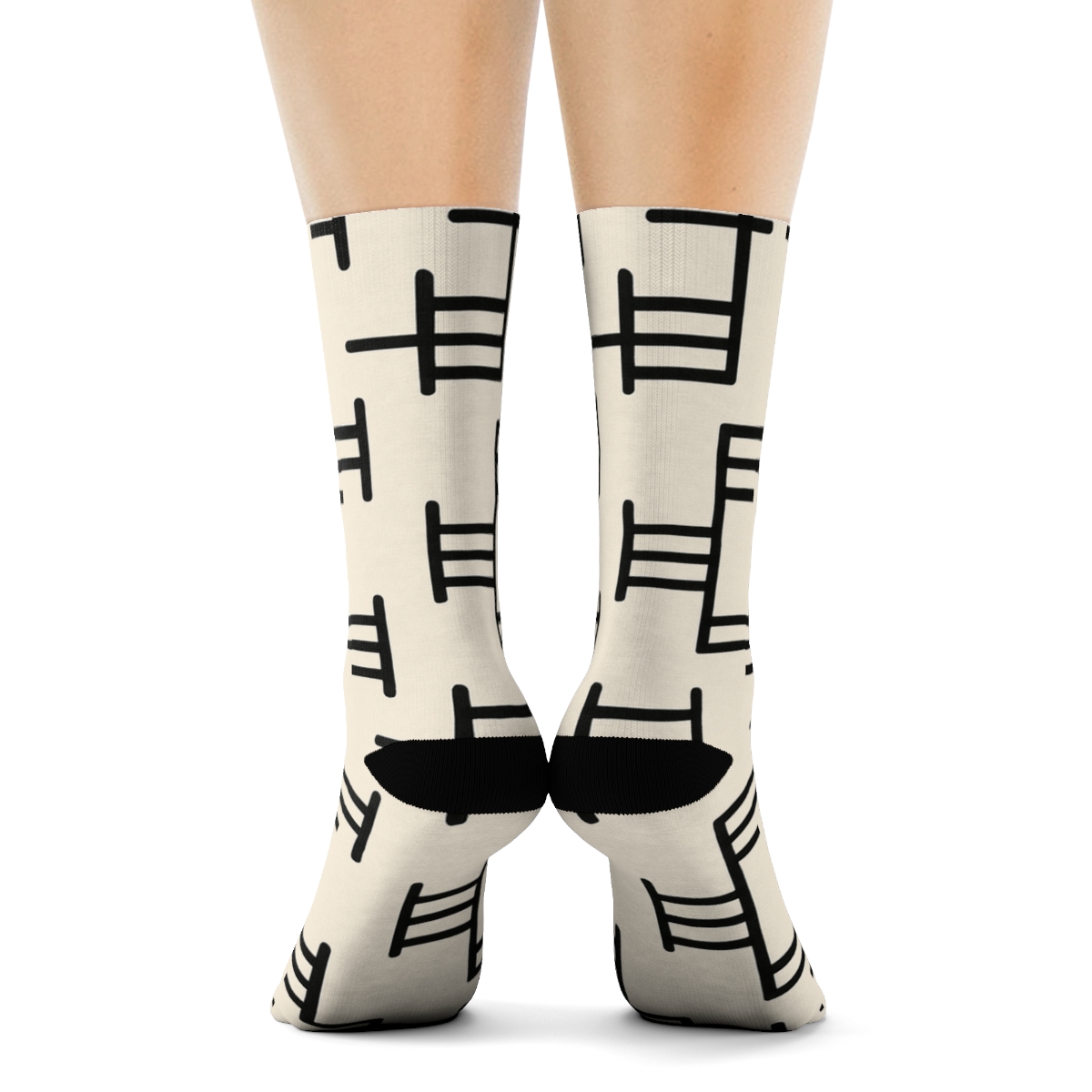 Fine Ladder Shift unique graphic crew socks