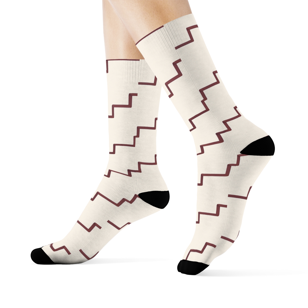 Fine Ladder Shift stylish athletic crew socks