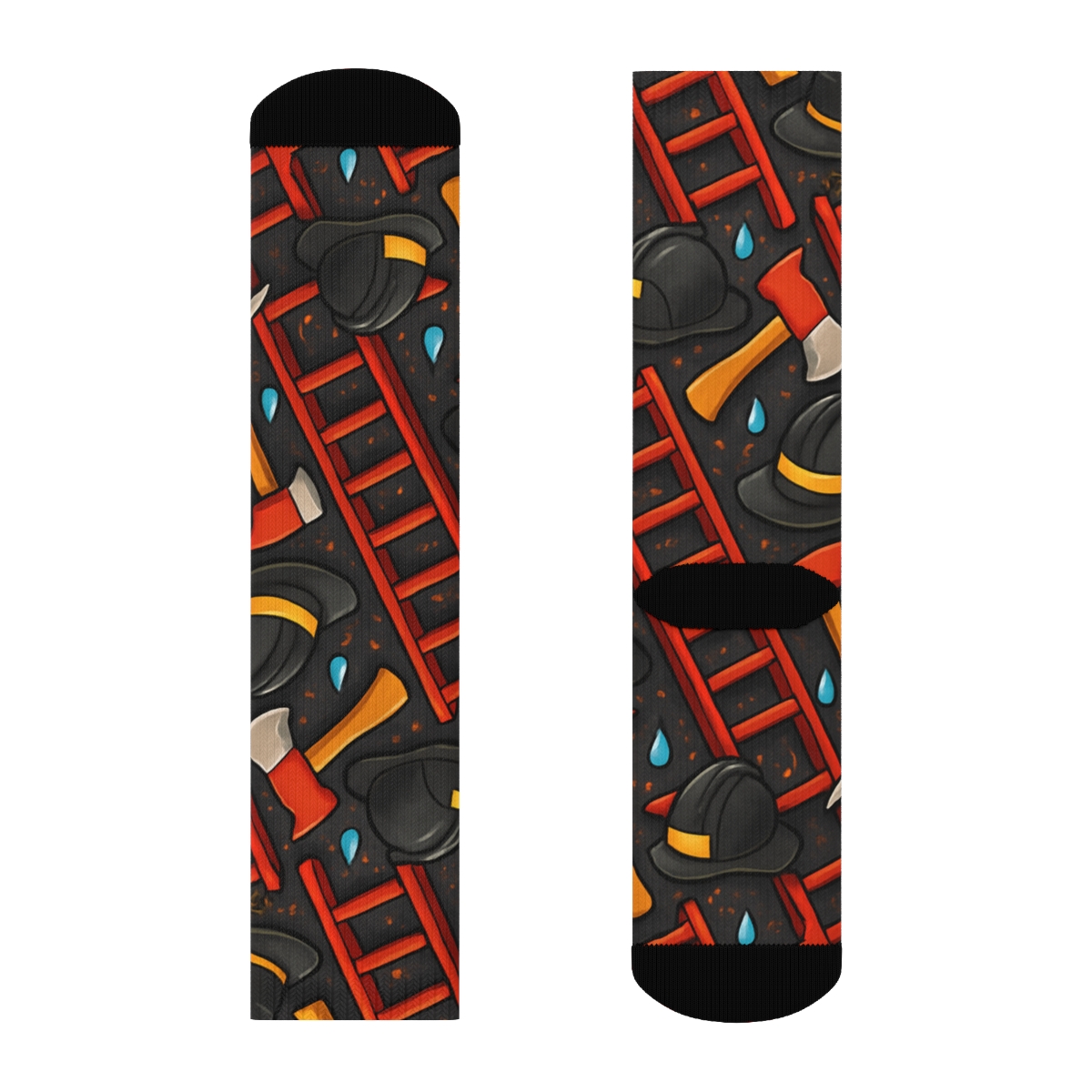 Fire Fighter Ember Ladder Grid custom crew socks