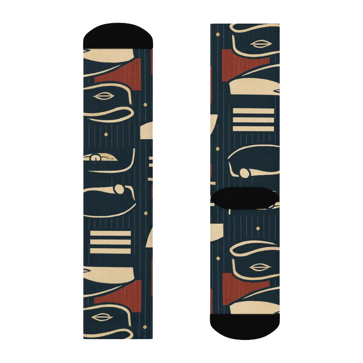 Flight Attendant Uniform Stripe Tessellation custom crew socks