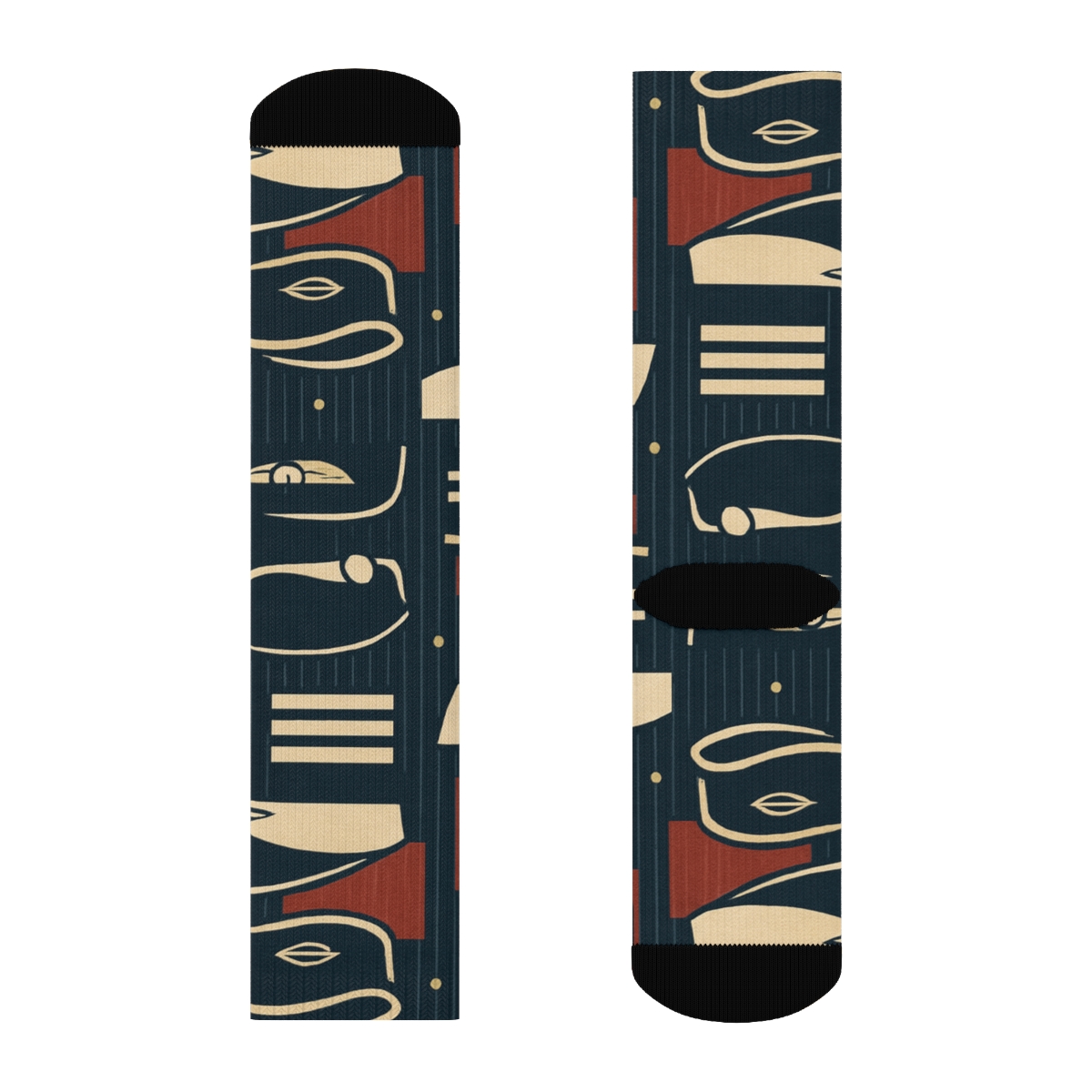 Flight Attendant Uniform Stripe Tessellation custom crew socks