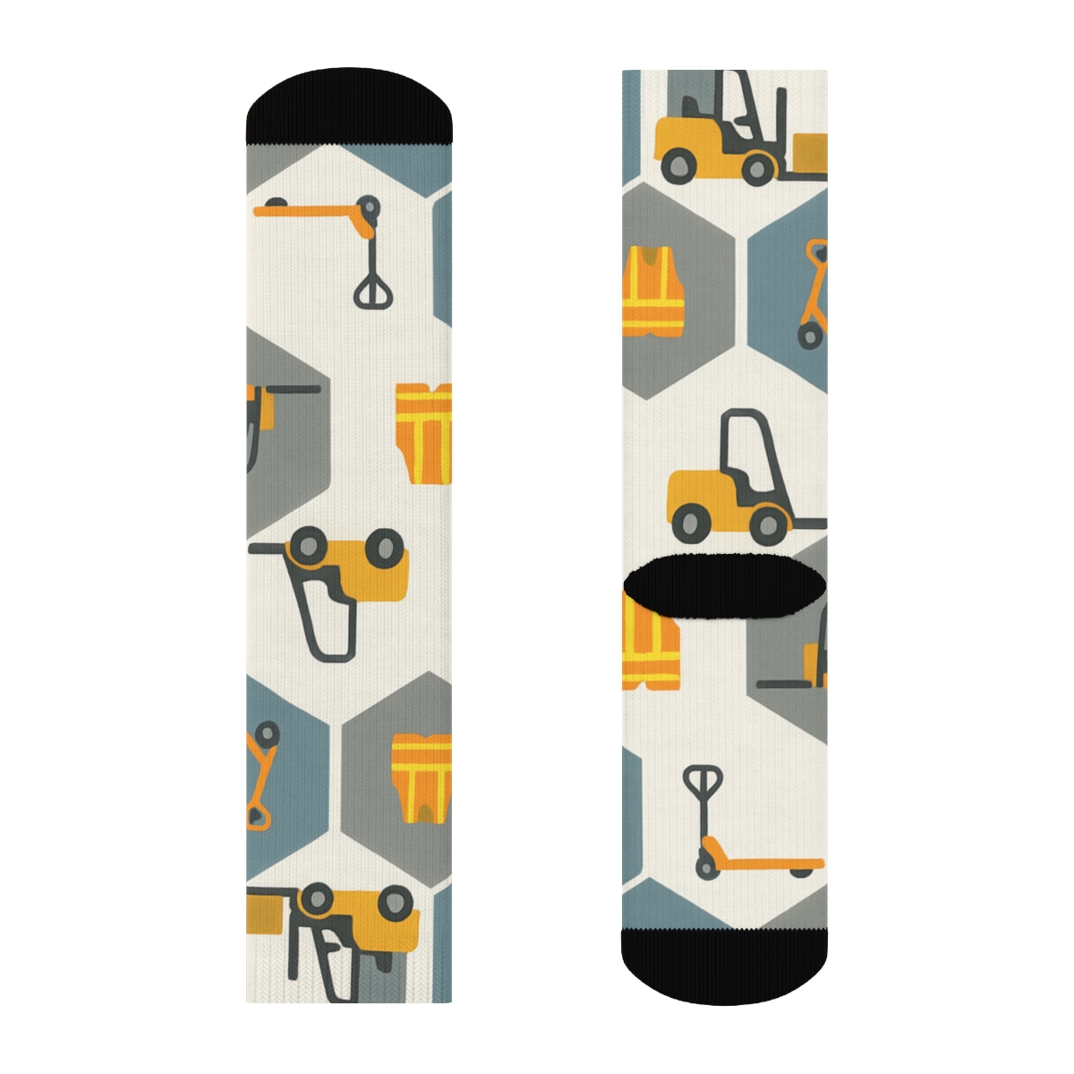 Forklift Rhythm Tessellation with Warehouse Worker Energy Crew Socks