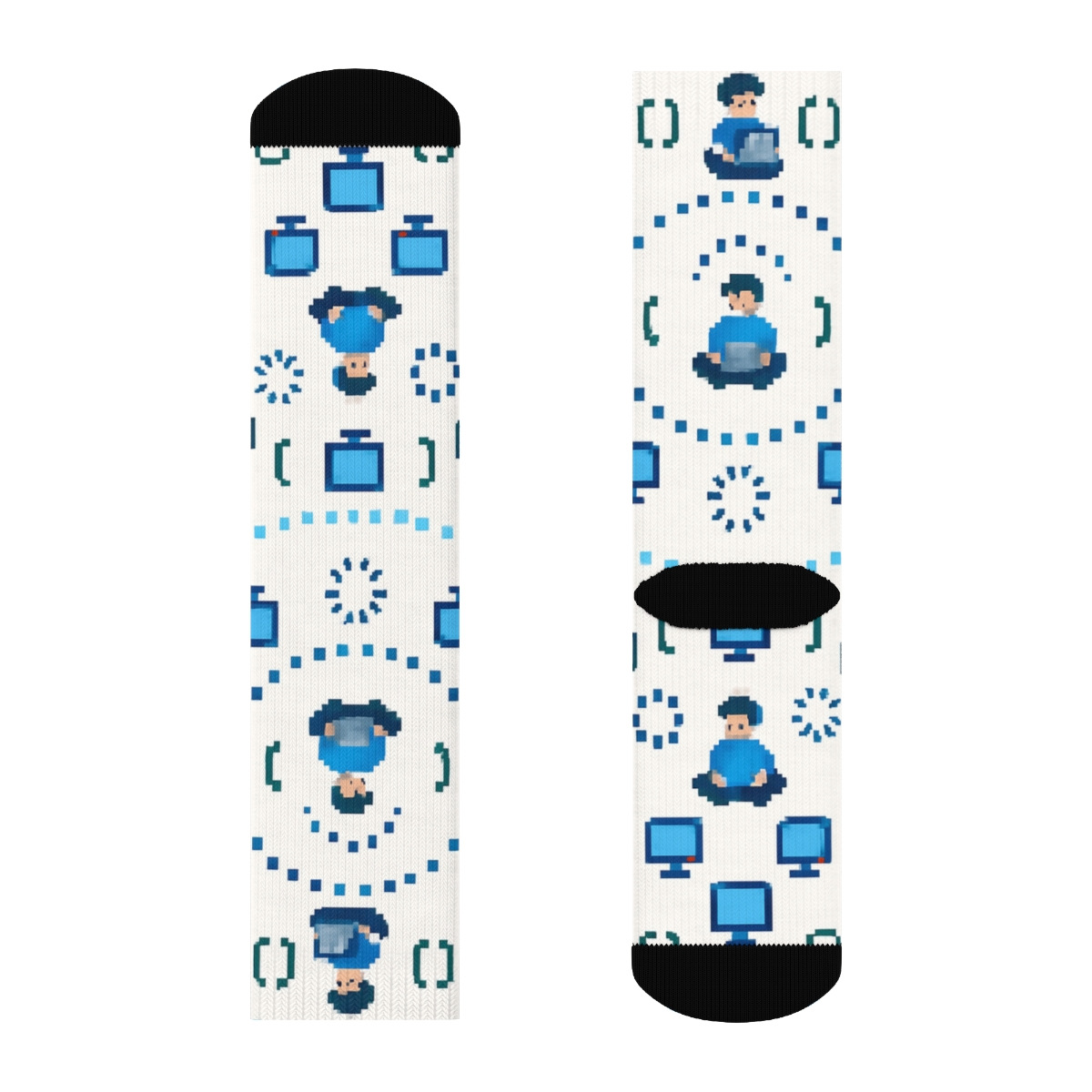 Galactic IDE Orbit With Software Developer Icons premium sports crew socks