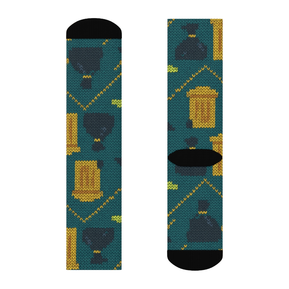 Garbage Collector Knit Illusion Chevron Streets custom crew socks