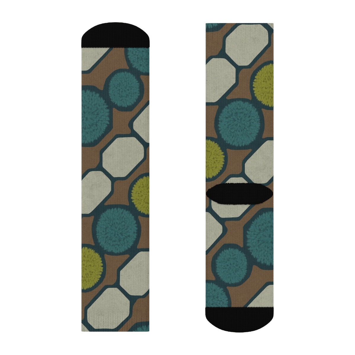 Garden Paths In Landscaper Mosaic Tessellation comfortable cotton crew socks