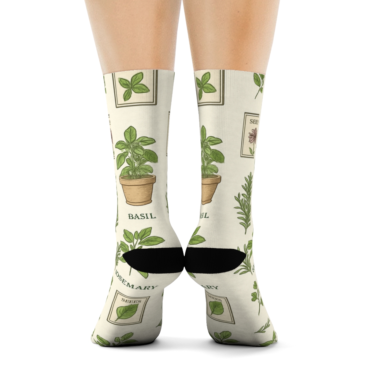 Garden Tools With Gardener Calm Poster Repeat personalized crew socks