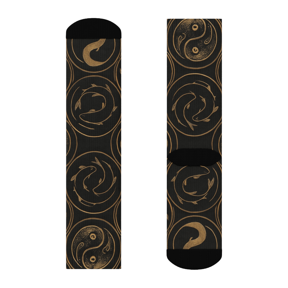 Gilded Ink Duality Mandala Tiles comfortable cotton crew socks