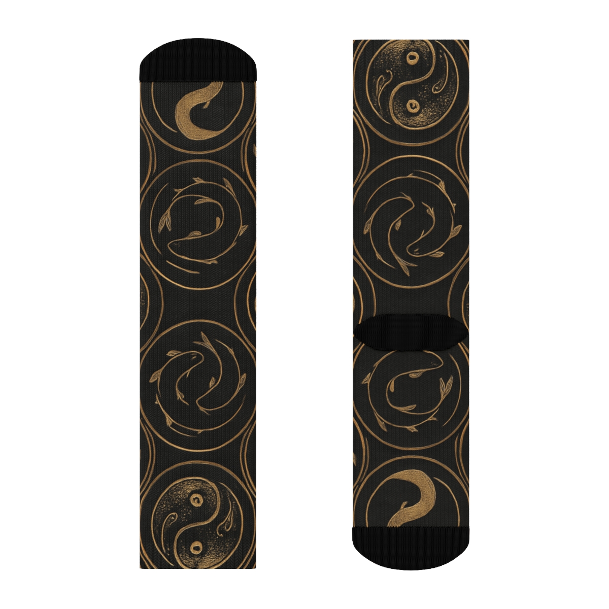 Gilded Ink Duality Mandala Tiles comfortable cotton crew socks