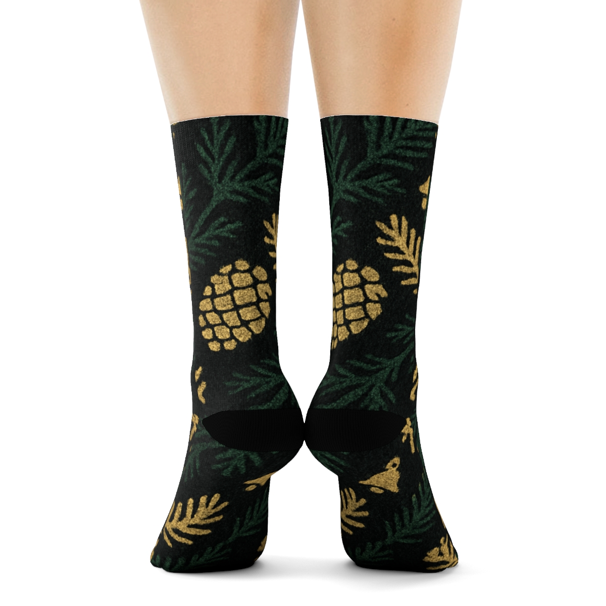 Gilded Pine Chevron personalized crew socks