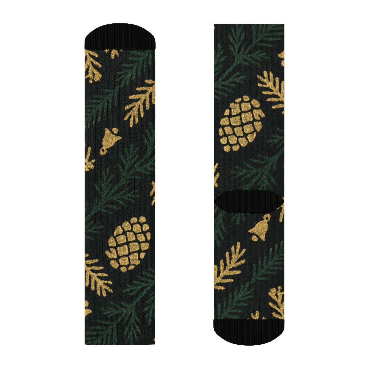 Gilded Pine Chevron personalized crew socks