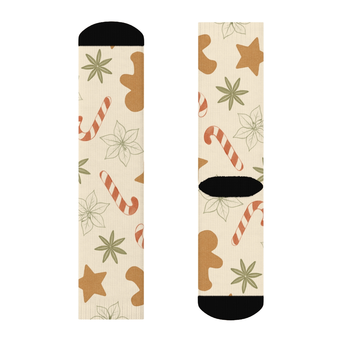 Gingerbread Ornament Scatter personalized crew socks