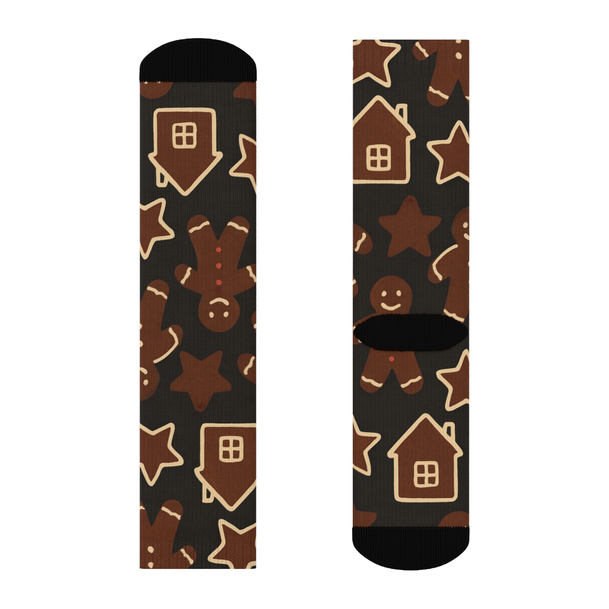 Gingerbread Tiles, Xmas Edition personalized crew socks