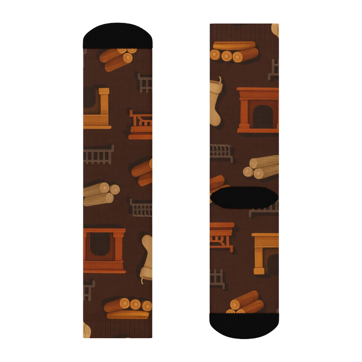 Golden Mantel Icons Fireplace stylish athletic crew socks