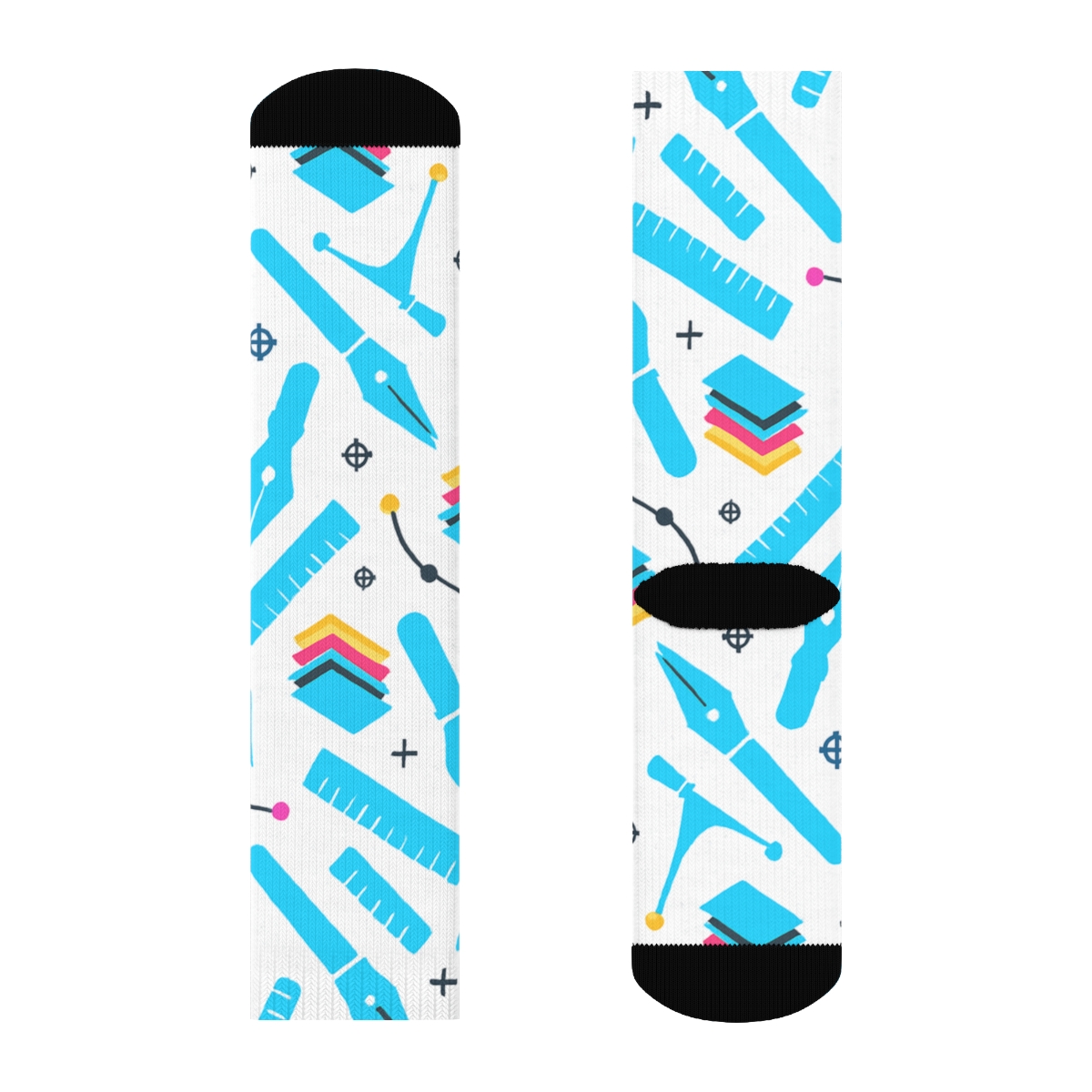 Graphic Designer CMYK Tool Tessellation stylish athletic crew socks