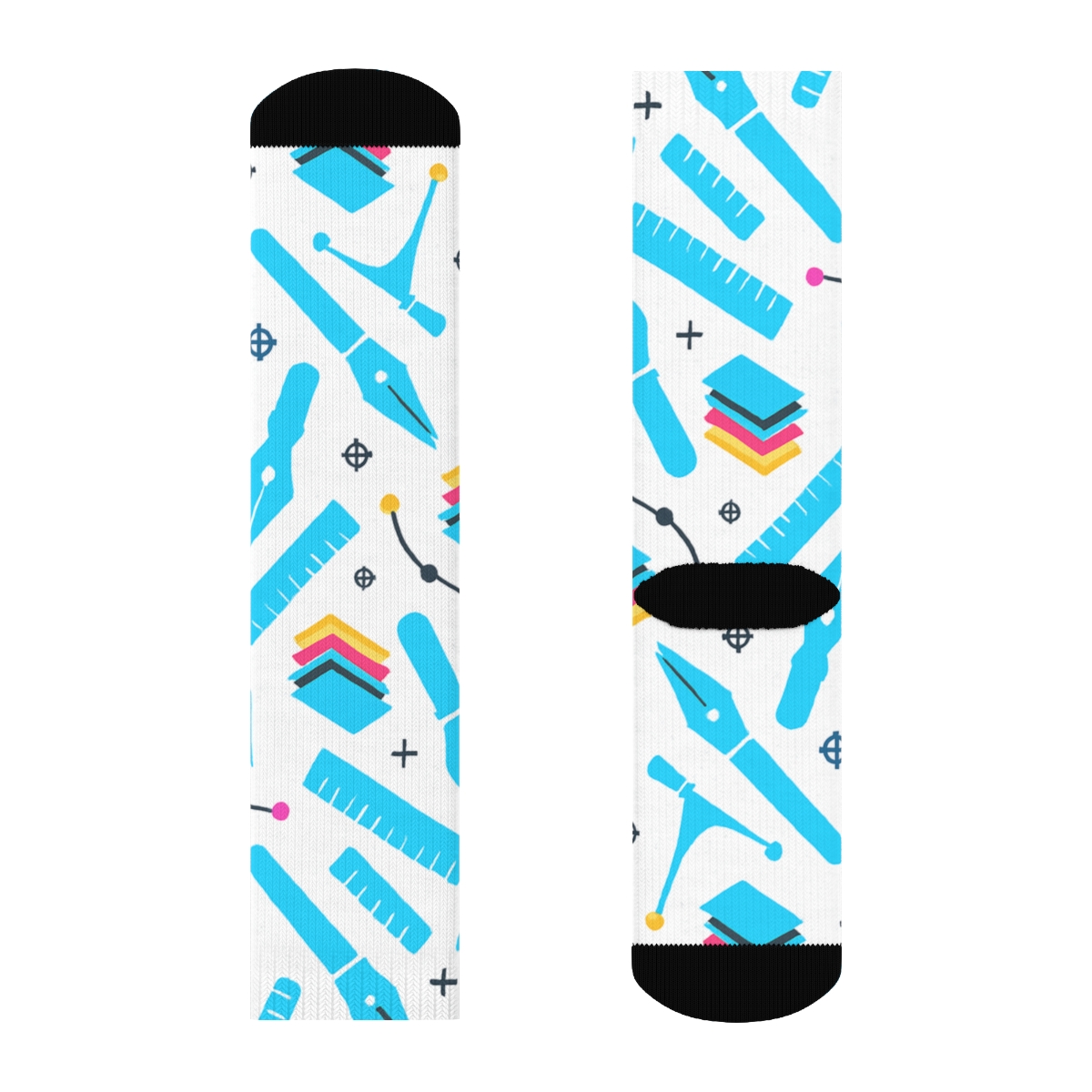 Graphic Designer CMYK Tool Tessellation stylish athletic crew socks