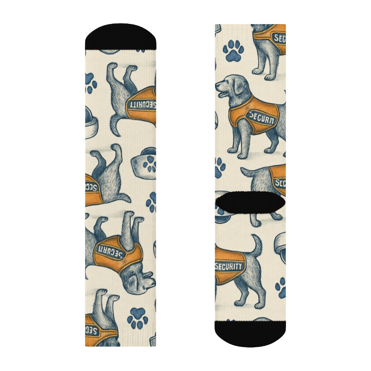 Guard Dog Tessellation With Security Guard Detail personalized crew socks