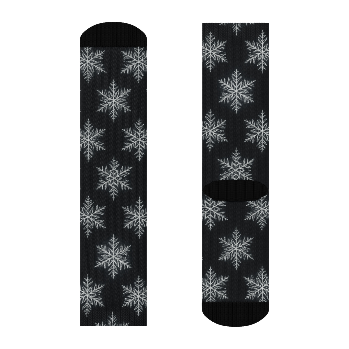Haloed Snowflake Matrix Holiday soft everyday crew socks
