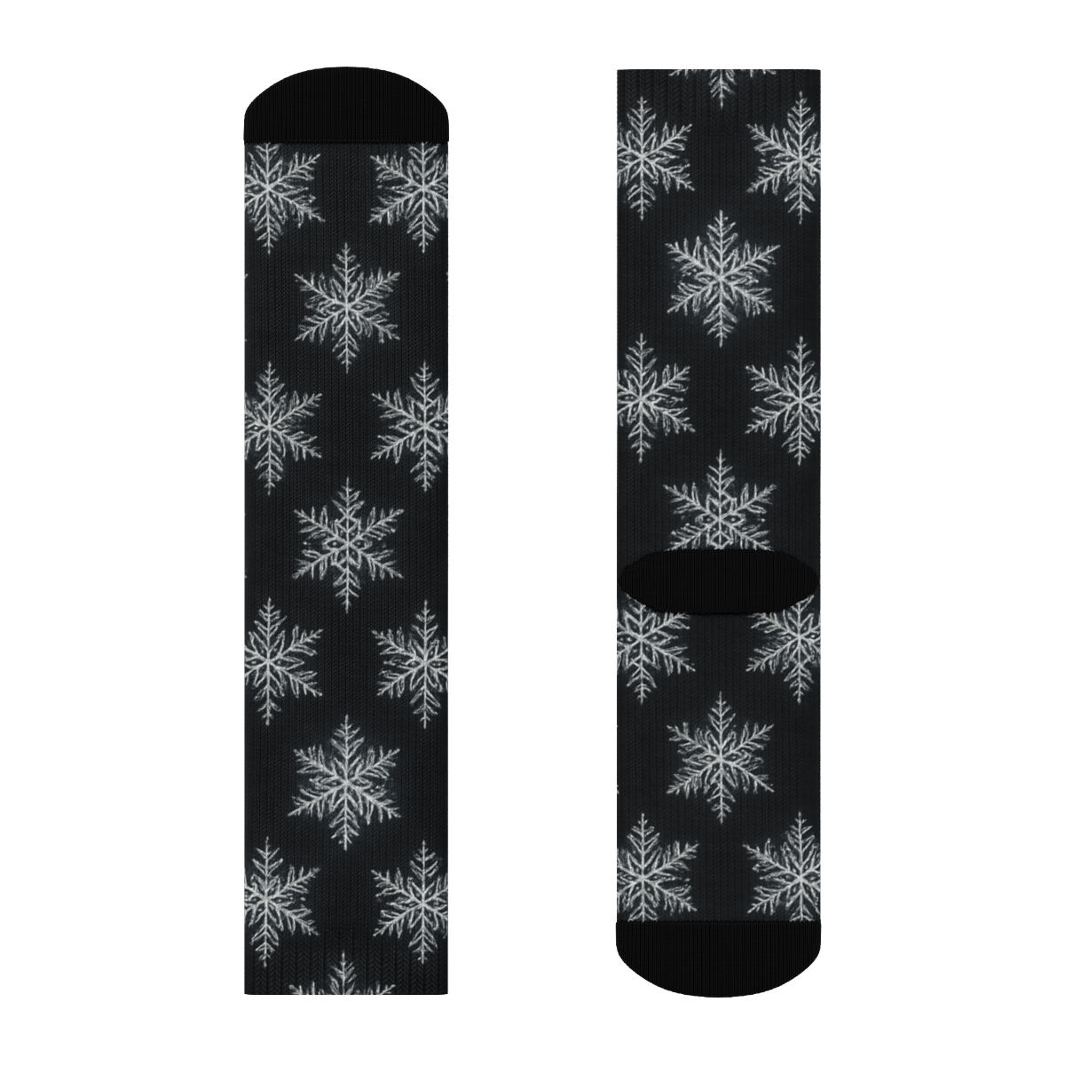 Haloed Snowflake Matrix Holiday soft everyday crew socks