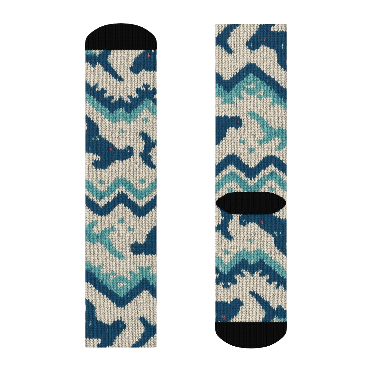 Hammerhead Chevron With Shark Motif soft everyday crew socks