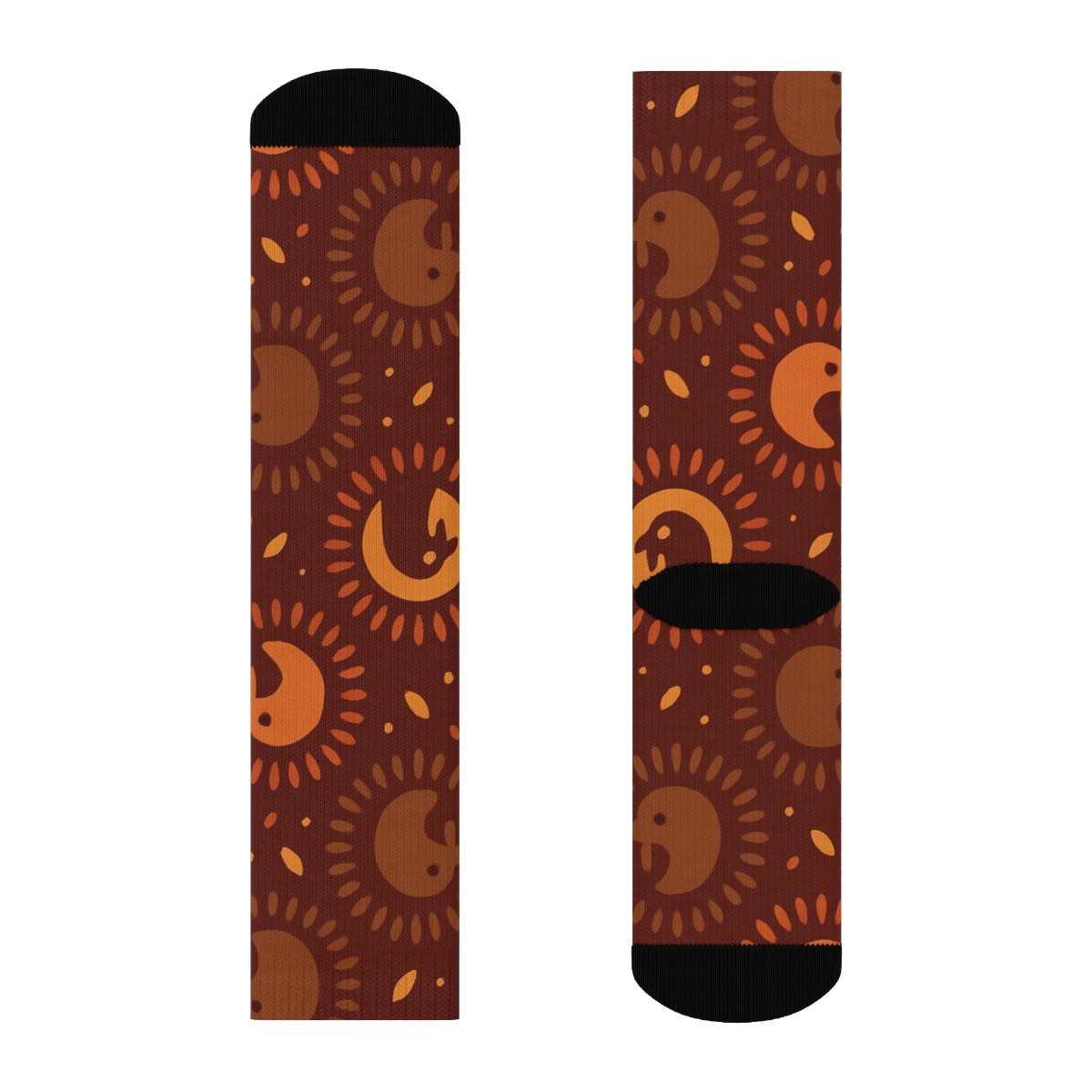 Harvest Crown Medallions With Turkey trendy patterned crew socks
