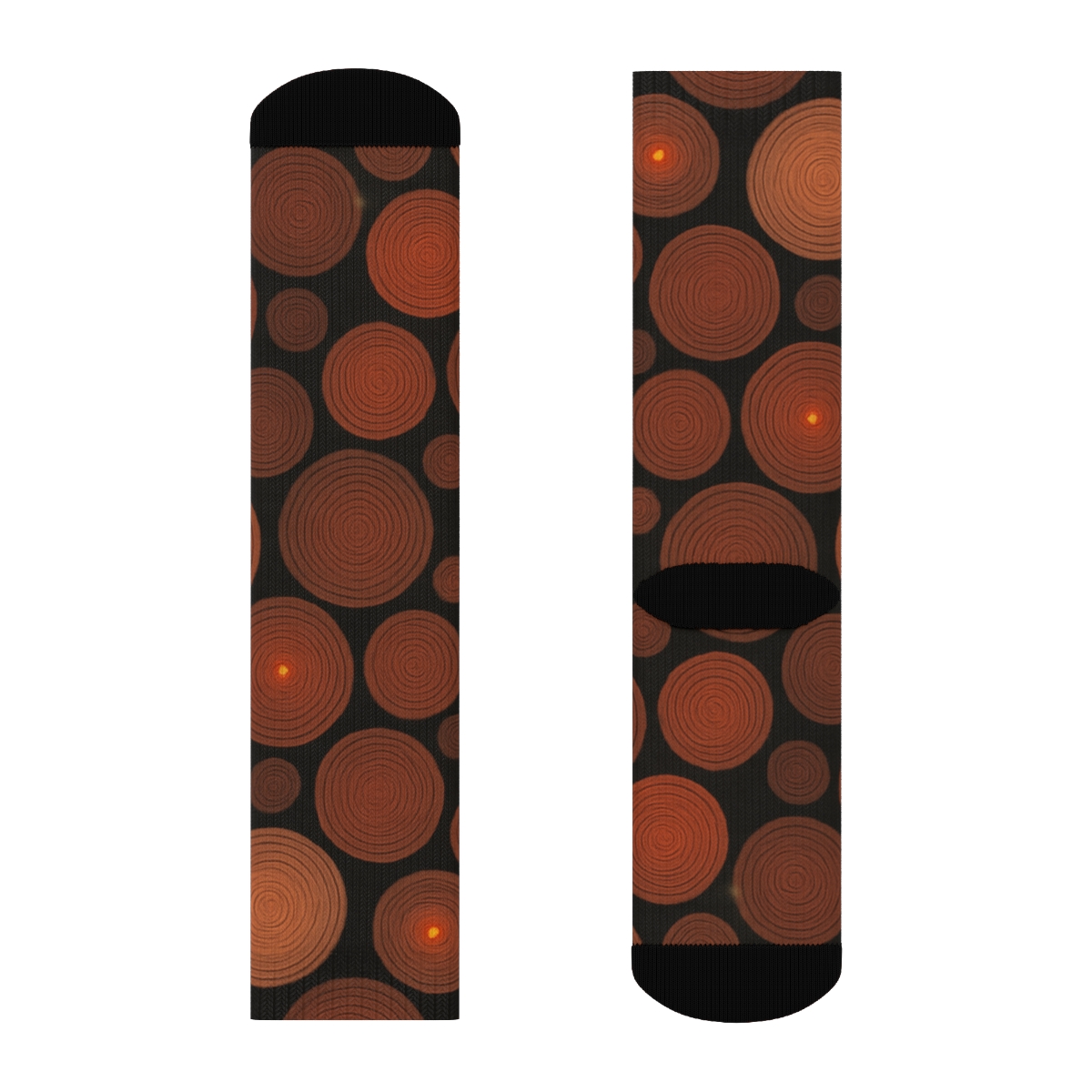 Heart Ember Log Lattice On Charcoal Field stylish athletic crew socks