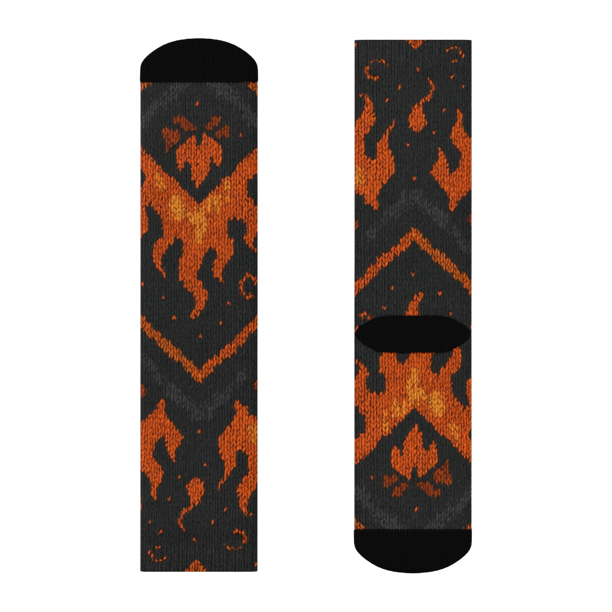 Heart-Knit Ember Chevron premium sports crew socks